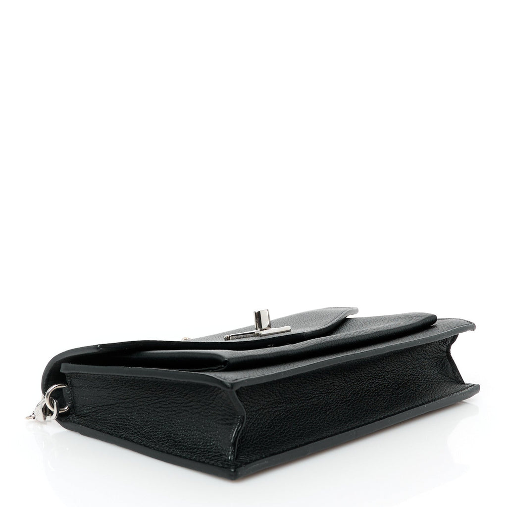 Soft Calfskin My Lockme Chain Pochette Black