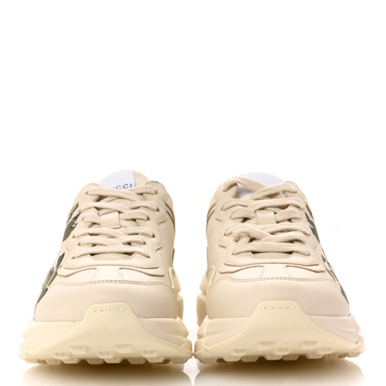 Apollo Calfskin Strawberry Womens Rhyton Sneakers 35.5 Ivory
