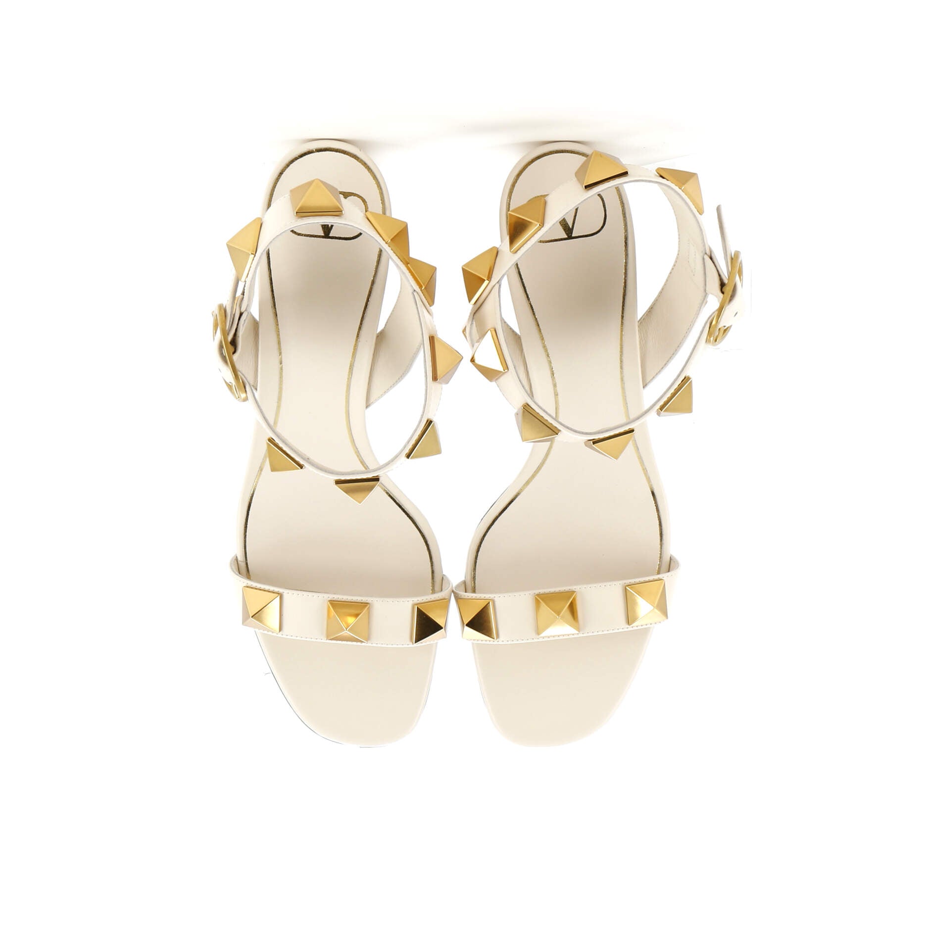 Women's Roman Stud Heeled Sandals Leather