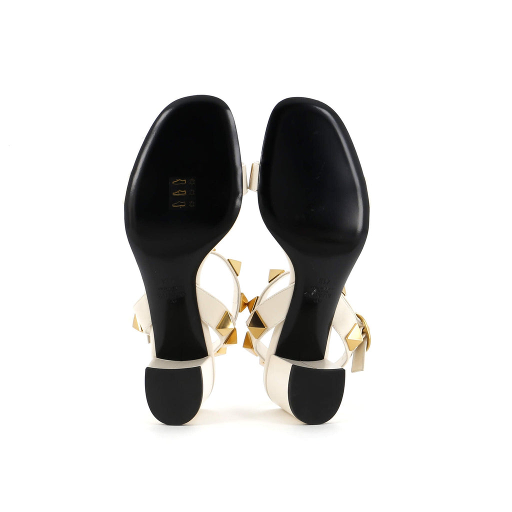Women's Roman Stud Heeled Sandals Leather
