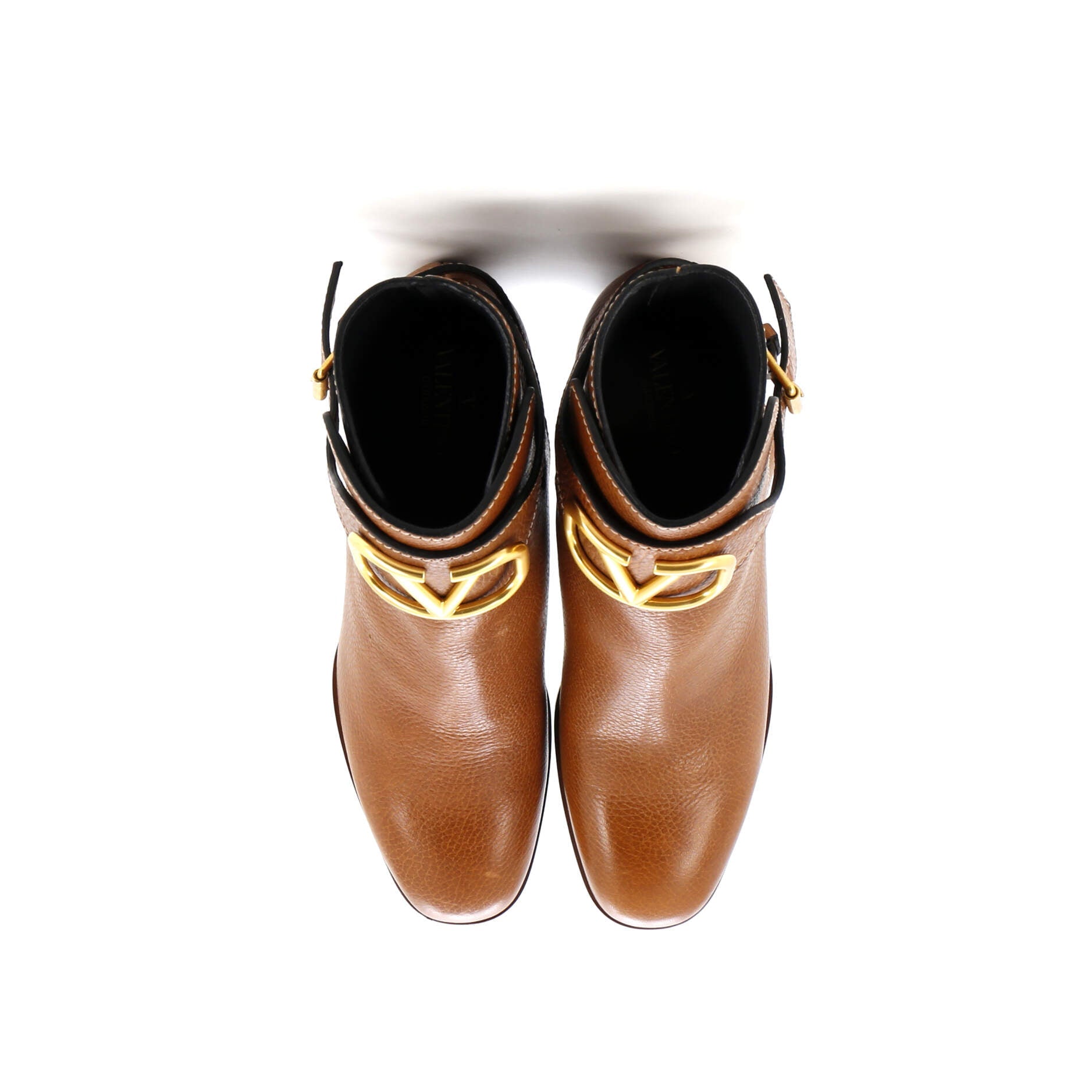 Women's VLogo Belt Ankle Boots Leather