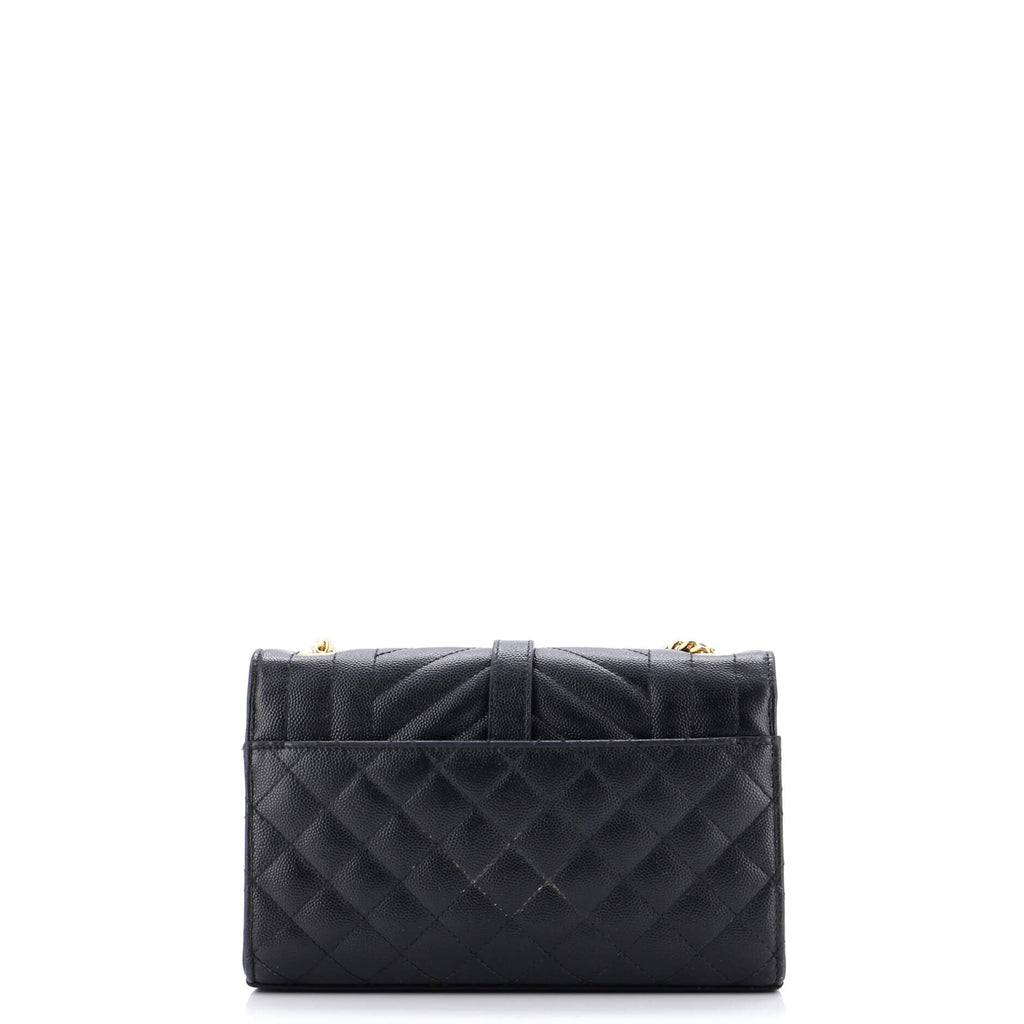 Classic Monogram Envelope Satchel Mixed Matelasse Leather Small