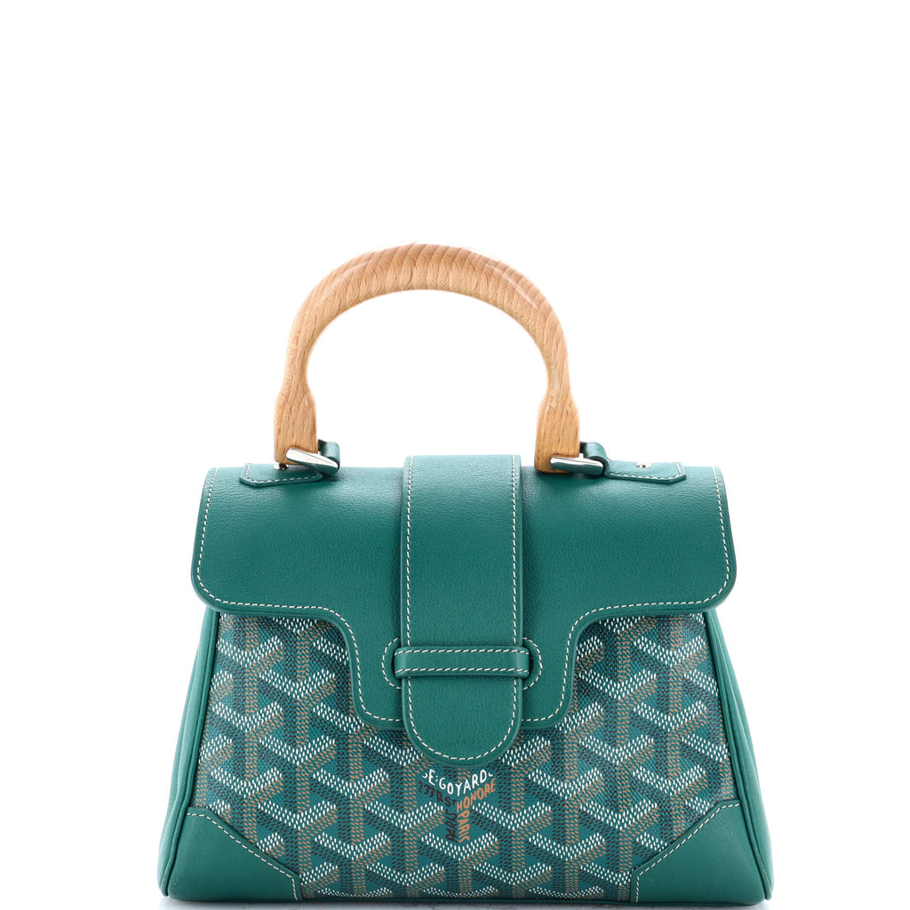 Saigon Top Handle Bag Coated Canvas with Leather Mini
