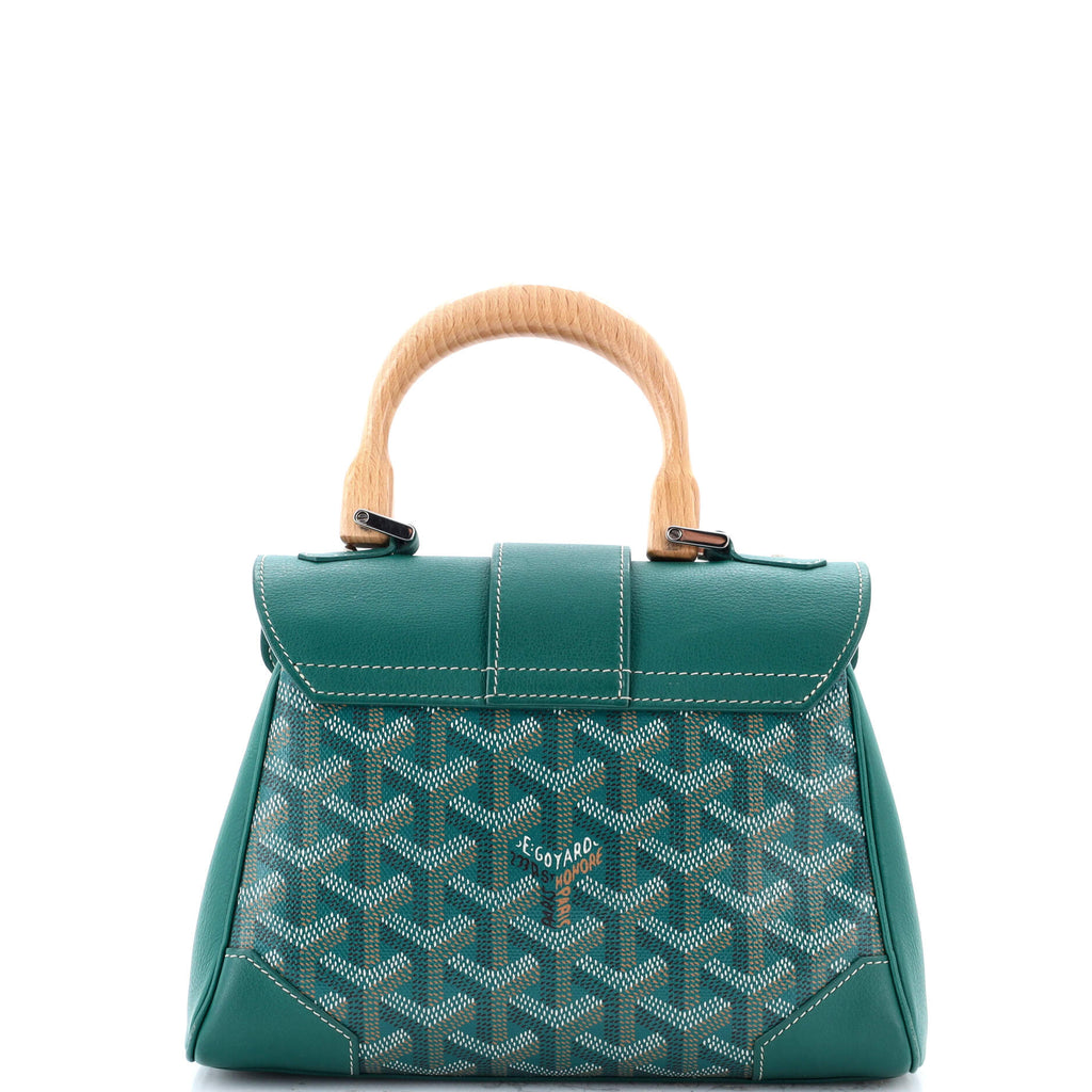 Saigon Top Handle Bag Coated Canvas with Leather Mini