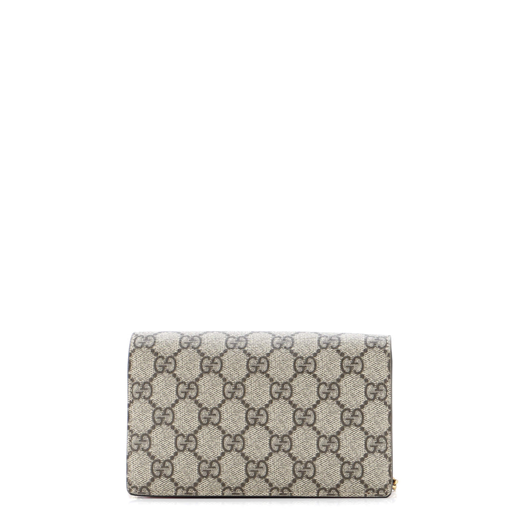 Cherries Wallet on Chain GG Coated Canvas Mini