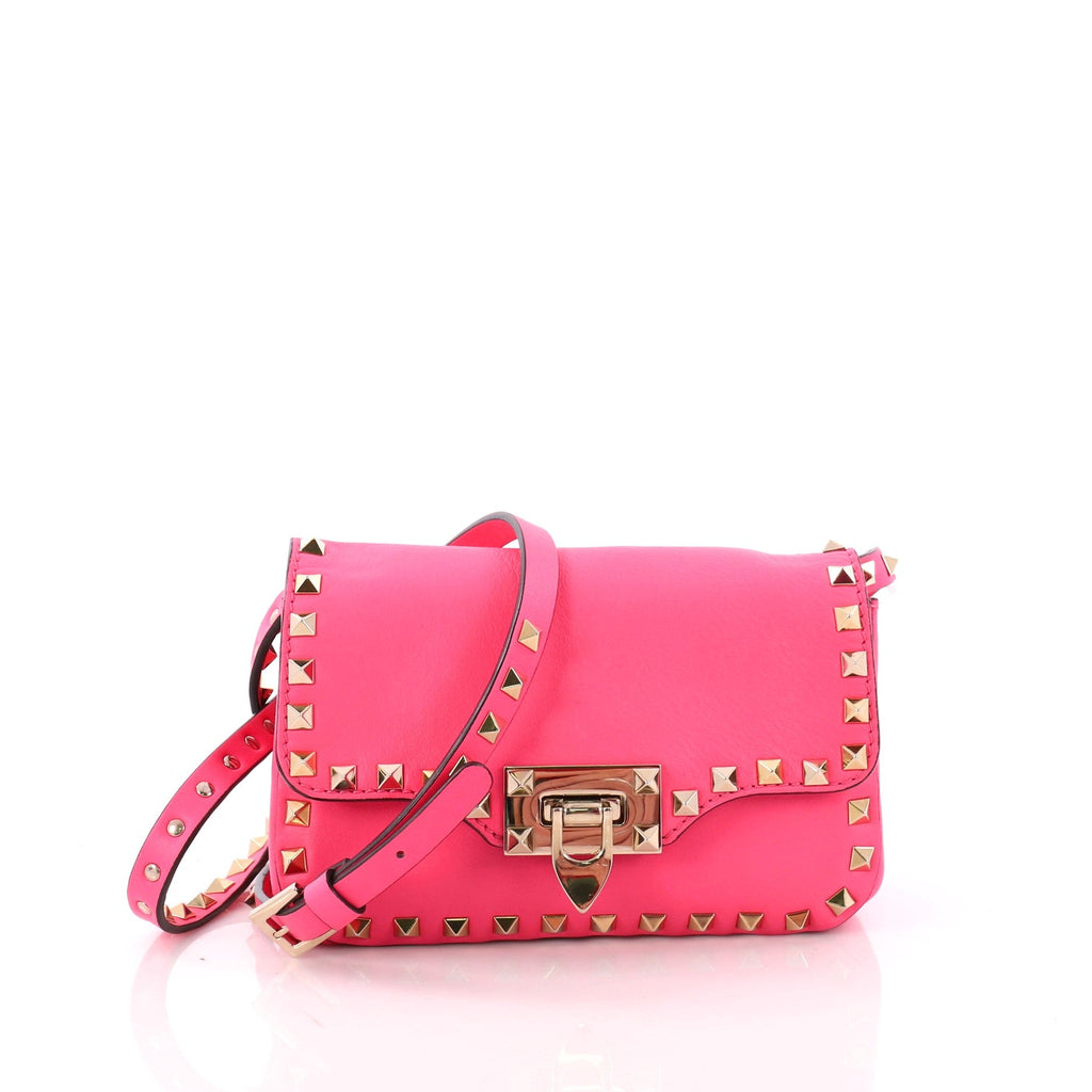 Rockstud Flip Lock Flap Bag Leather Mini