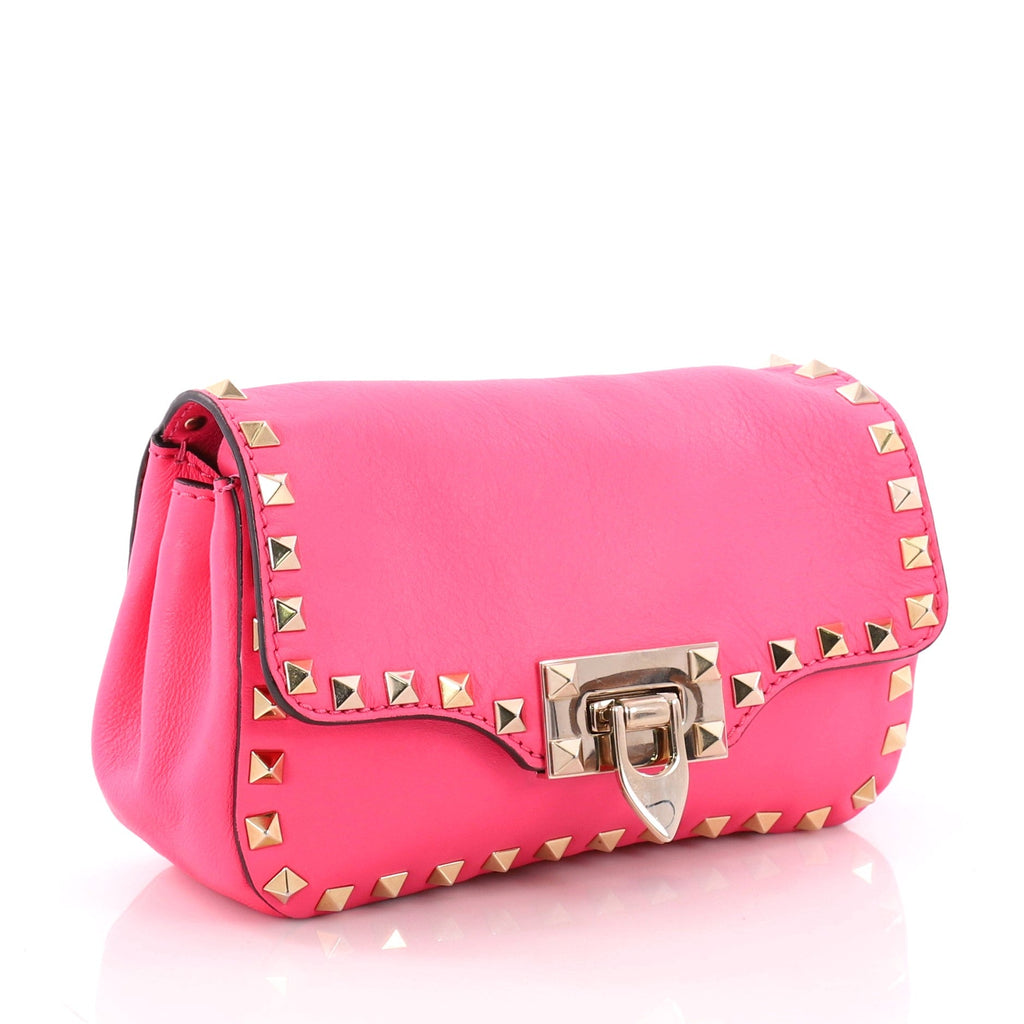 Rockstud Flip Lock Flap Bag Leather Mini