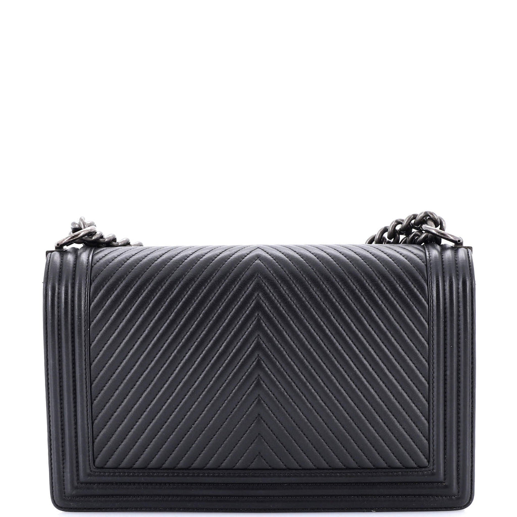 Boy Flap Bag Chevron Calfskin New Medium