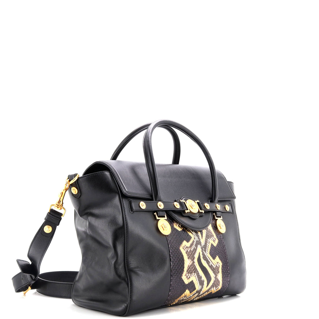 Signature Bag Leather with Python Large