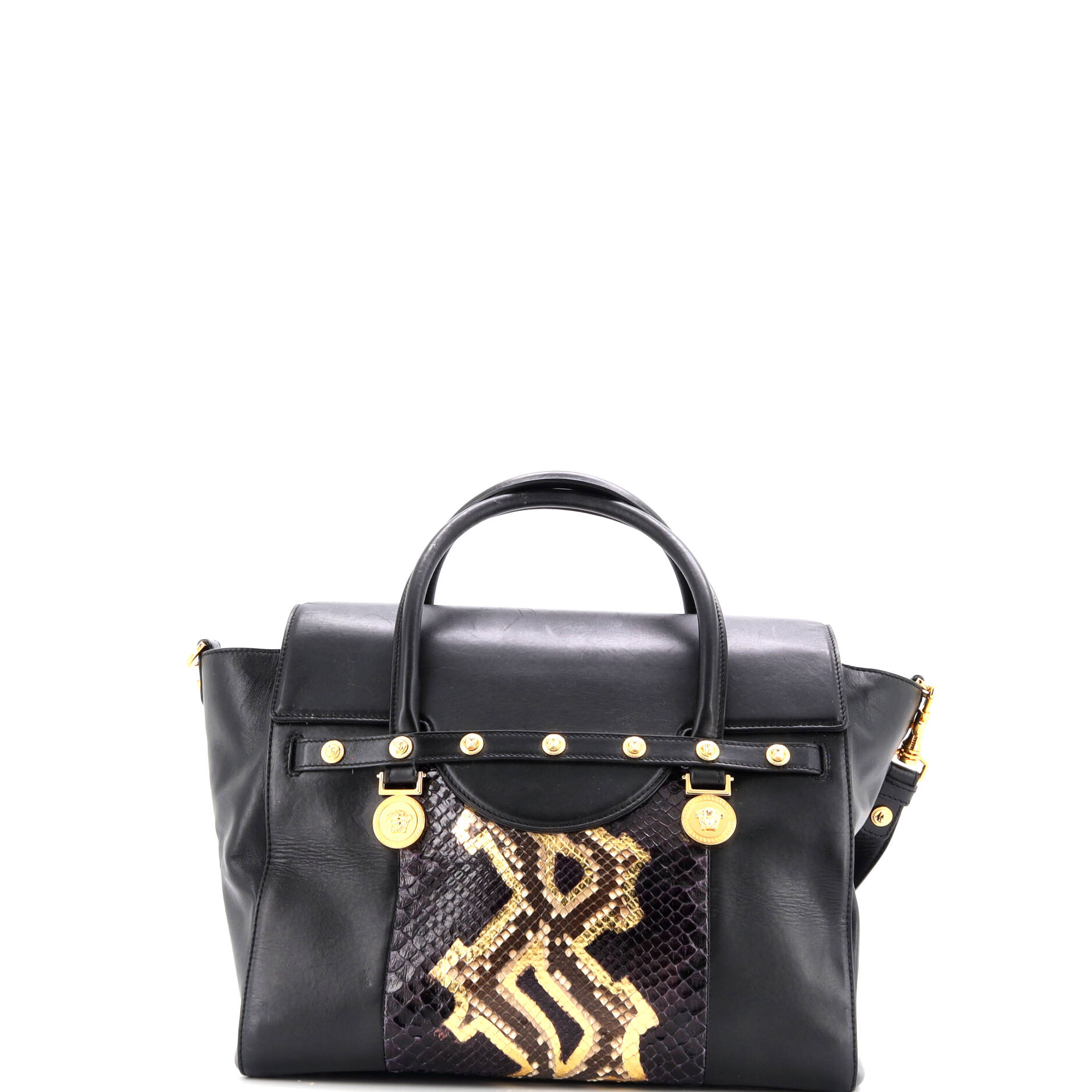 Signature Bag Leather with Python Large