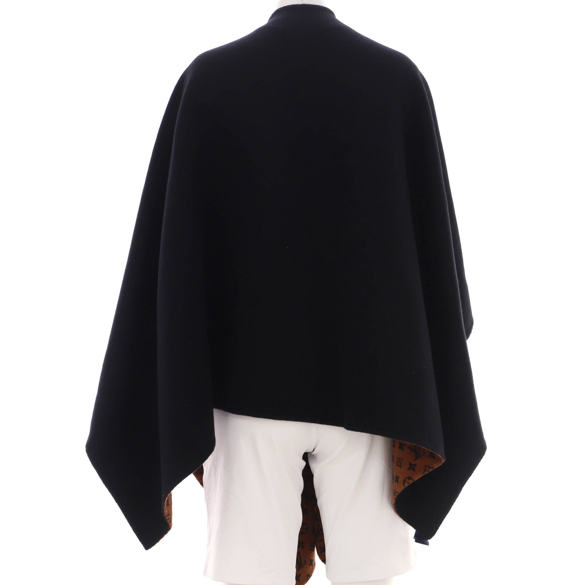 Women's Infinity Reversible Cape Monogram Wool Blend