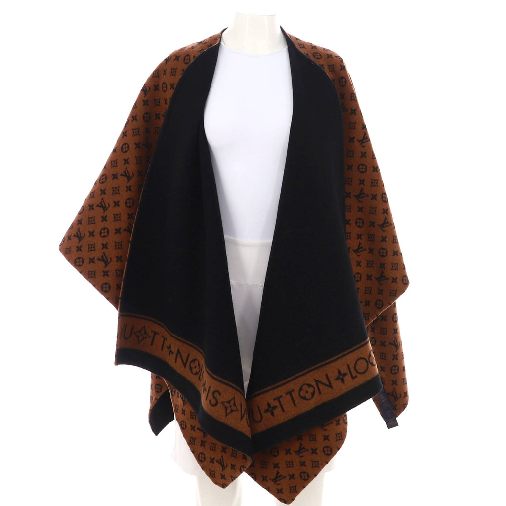 Women's Infinity Reversible Cape Monogram Wool Blend