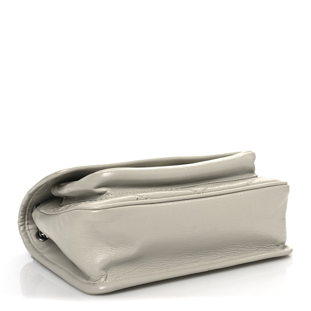 Crinkled Calfskin Matelasse Monogram Baby Niki Chain Satchel Blanc Vintage