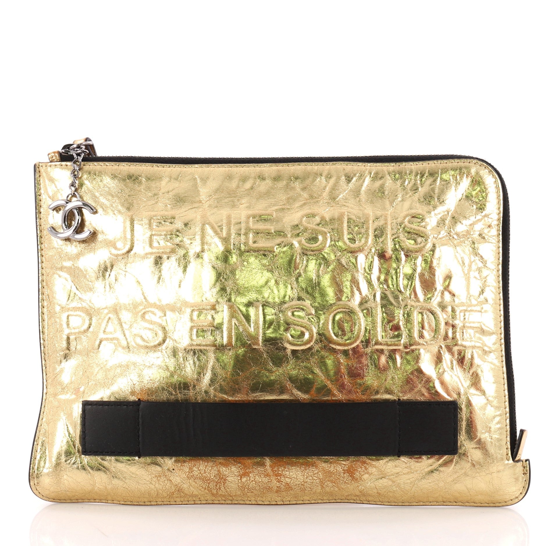 Feminine Pouch Crinkled Leather Medium