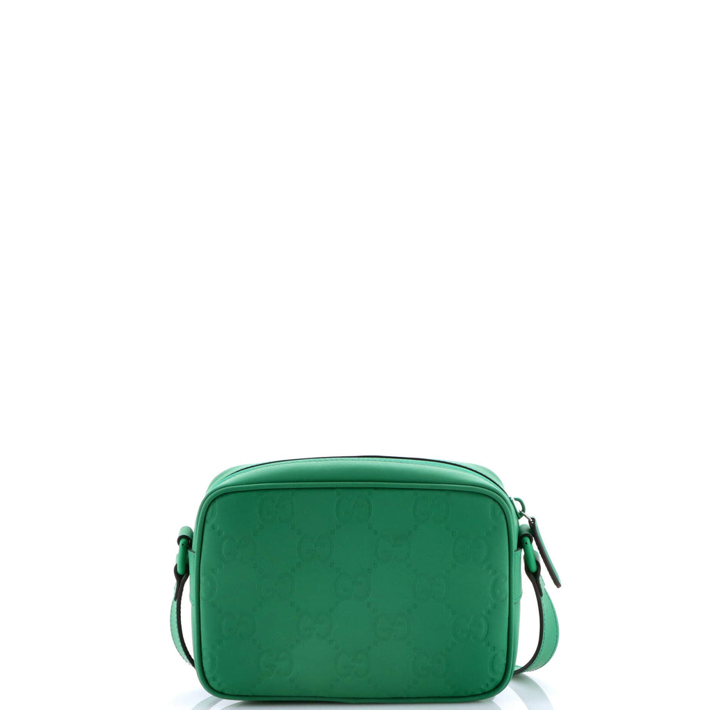Front Zip Crossbody GG Rubber Effect Leather Mini