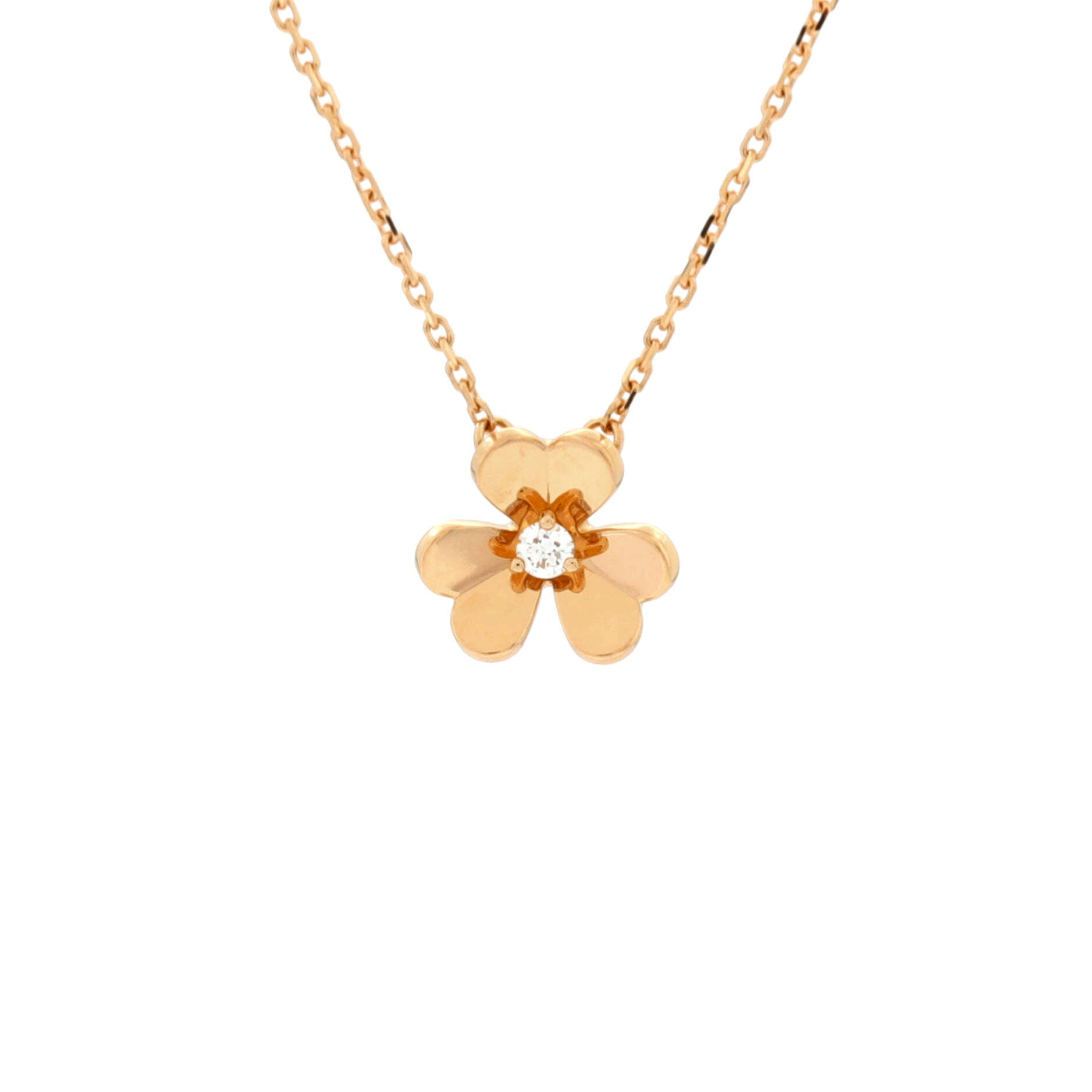 Frivole Pendant Necklace 18K Yellow Gold and Diamond Mini