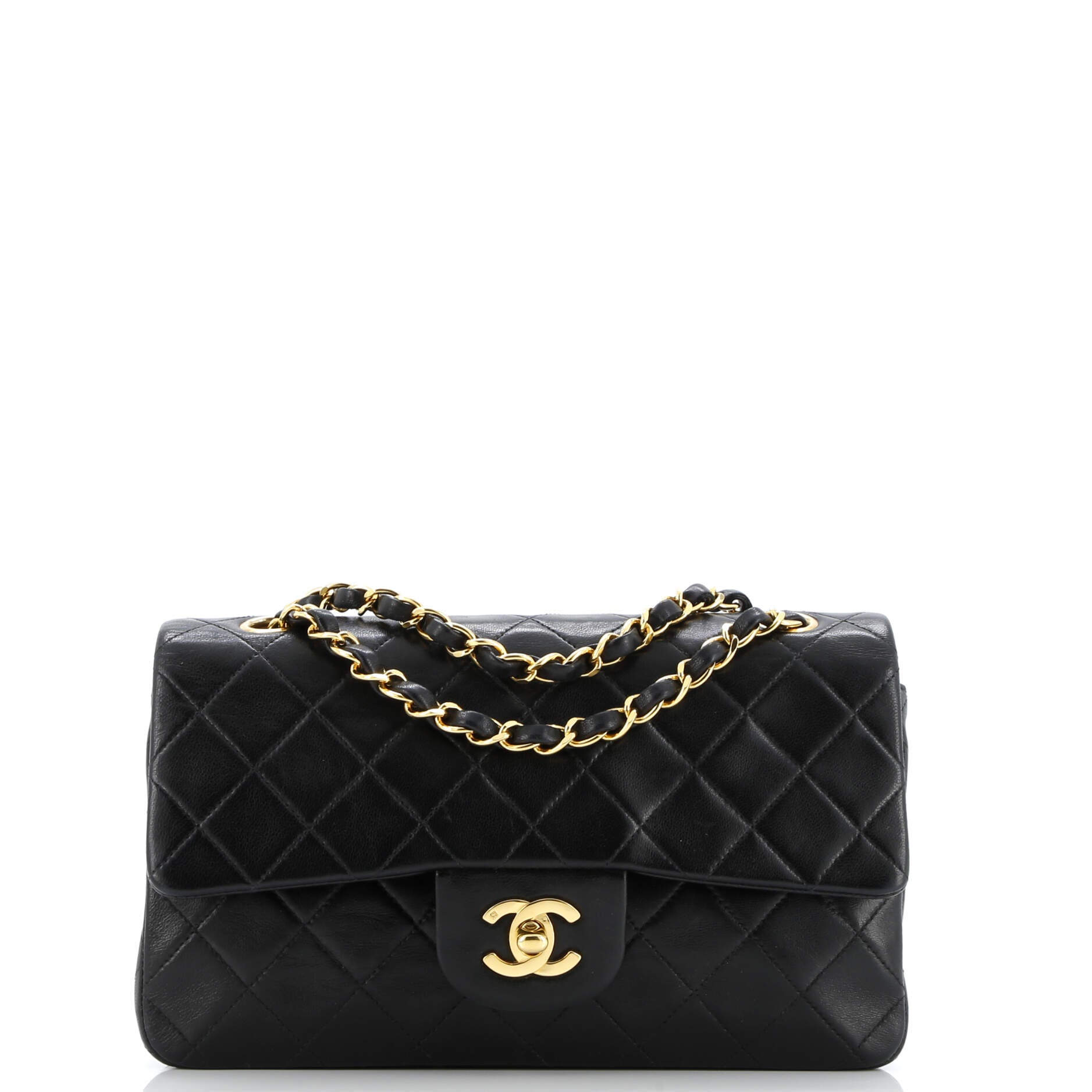 Vintage Classic Double Flap Bag Quilted Lambskin Small