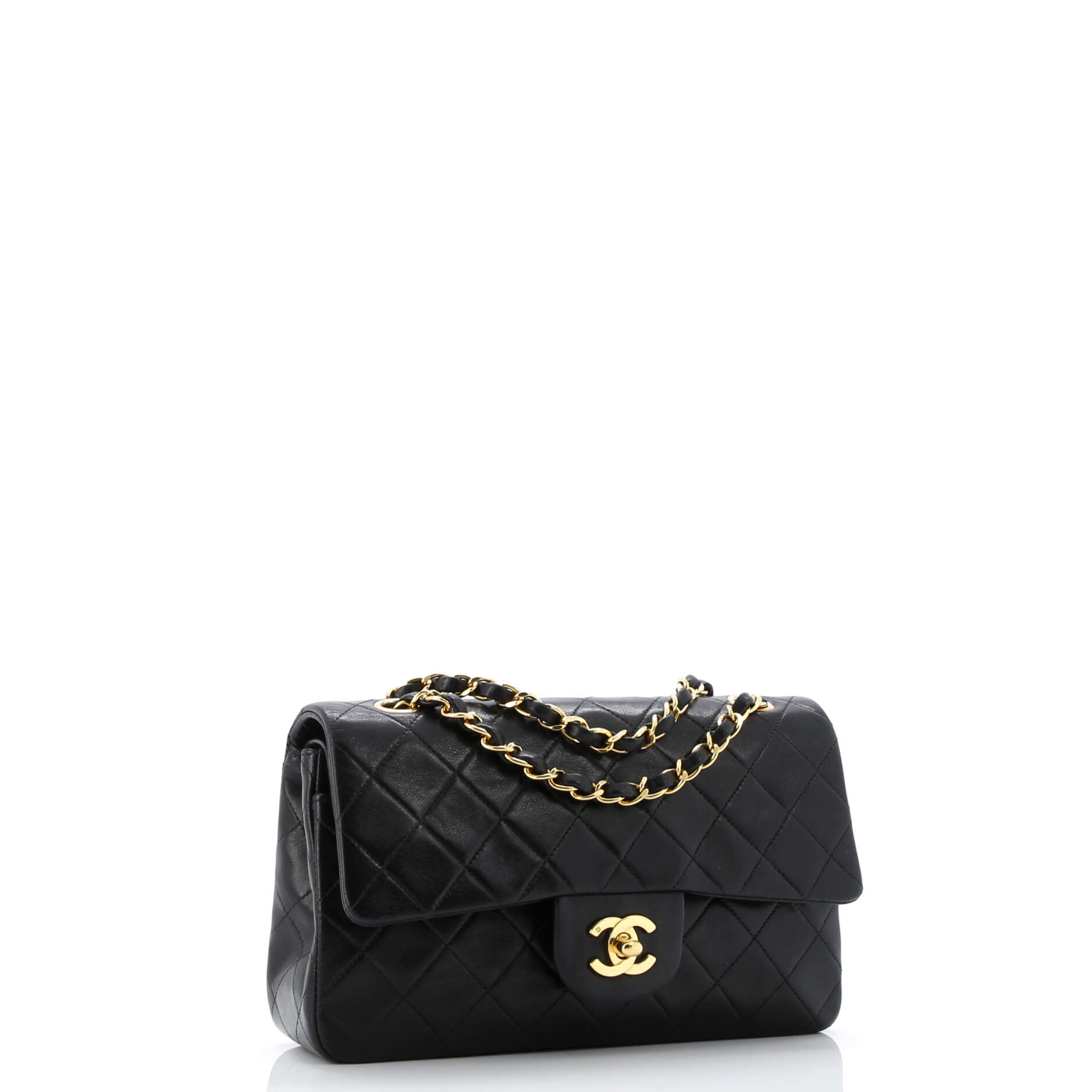 Vintage Classic Double Flap Bag Quilted Lambskin Small
