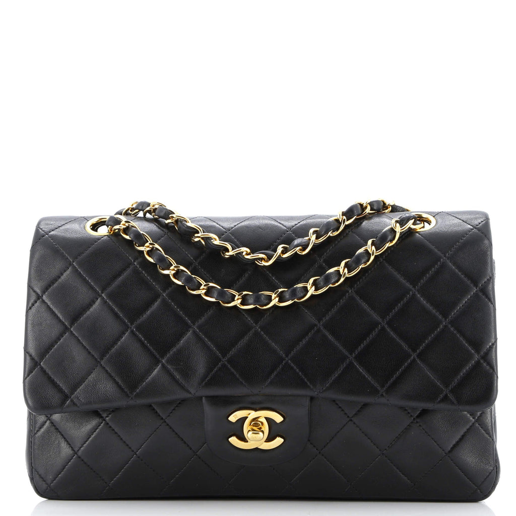 Vintage Classic Double Flap Bag Quilted Lambskin Medium