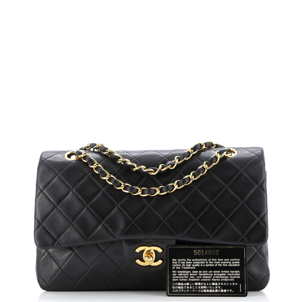 Vintage Classic Double Flap Bag Quilted Lambskin Medium