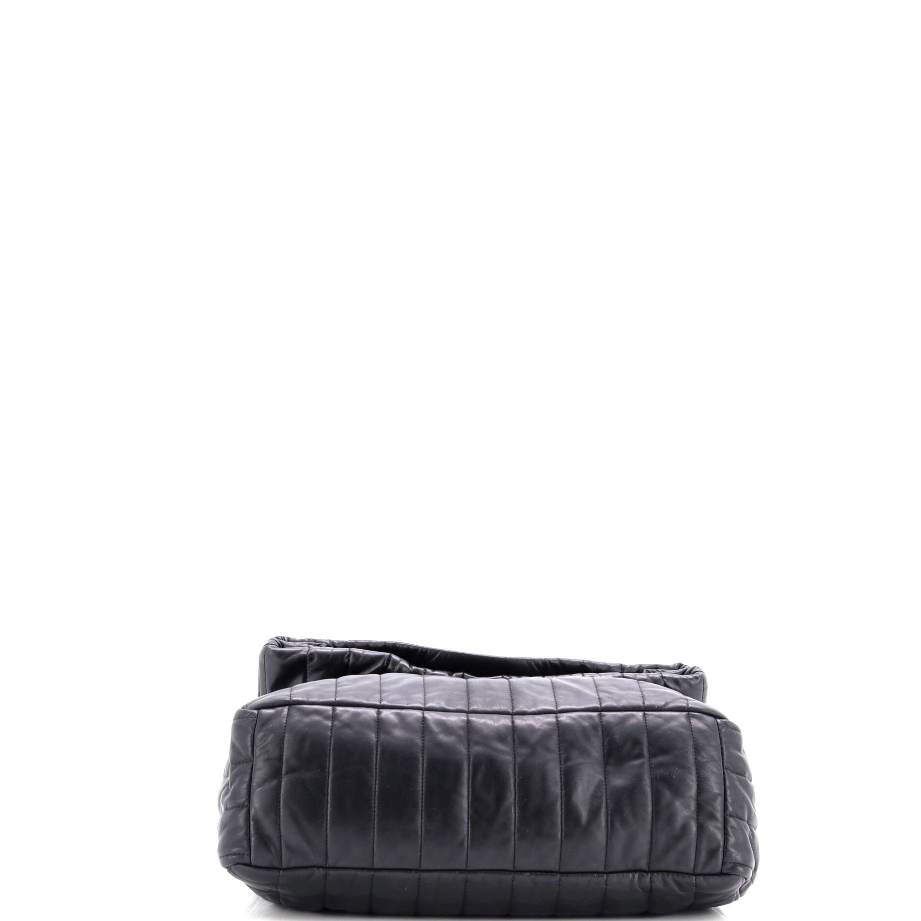 Monaco Chain Flap Shoulder Bag Quilted Leather Medium