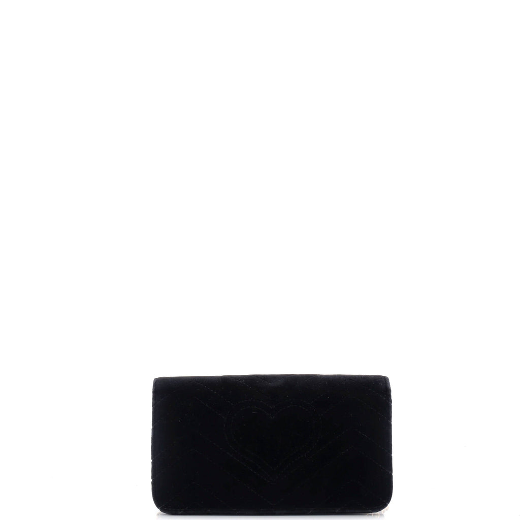 GG Marmont Chain Flap Bag Matelasse Velvet Mini