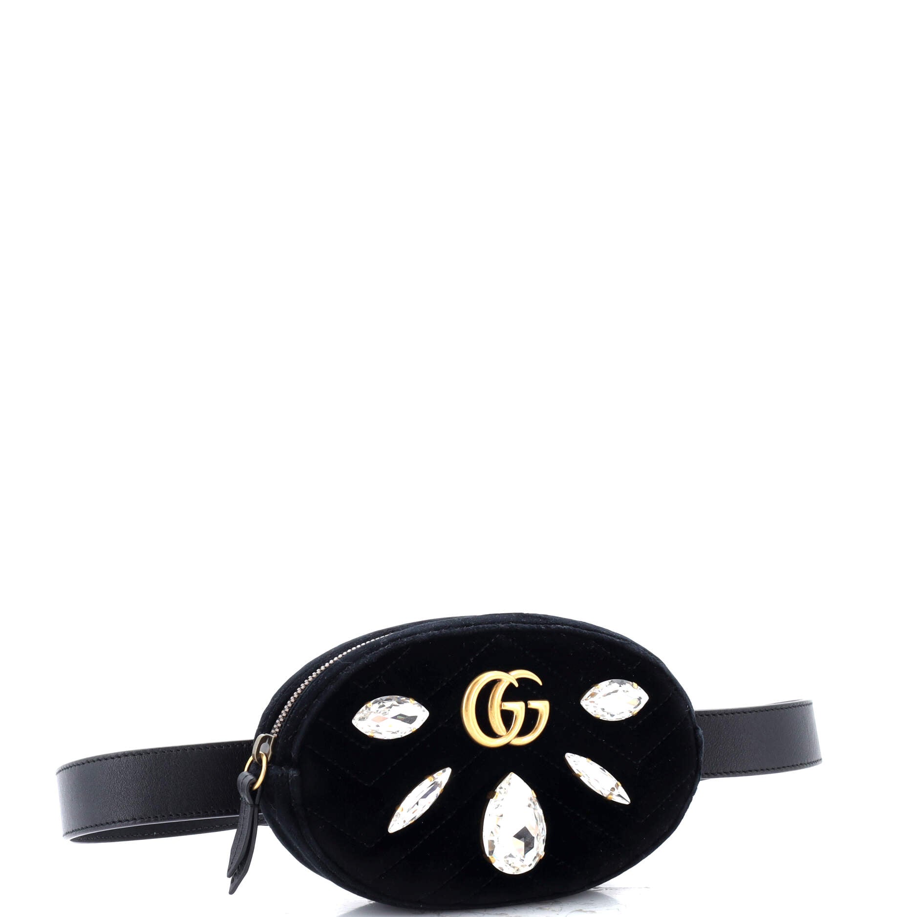 GG Marmont Belt Bag Embellished Matelasse Velvet