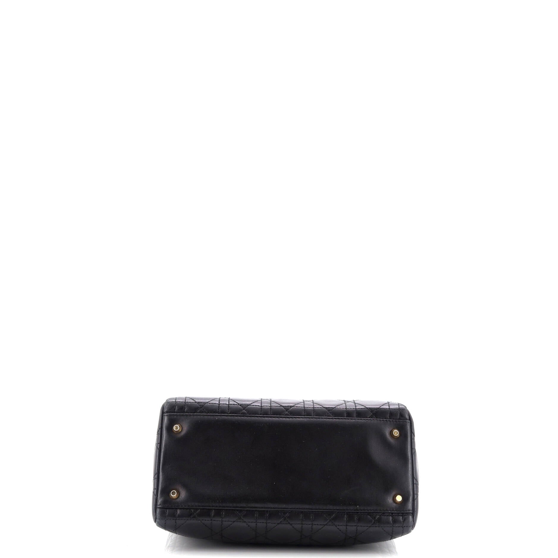 Vintage Lady Dior Bag Cannage Quilt Lambskin Medium