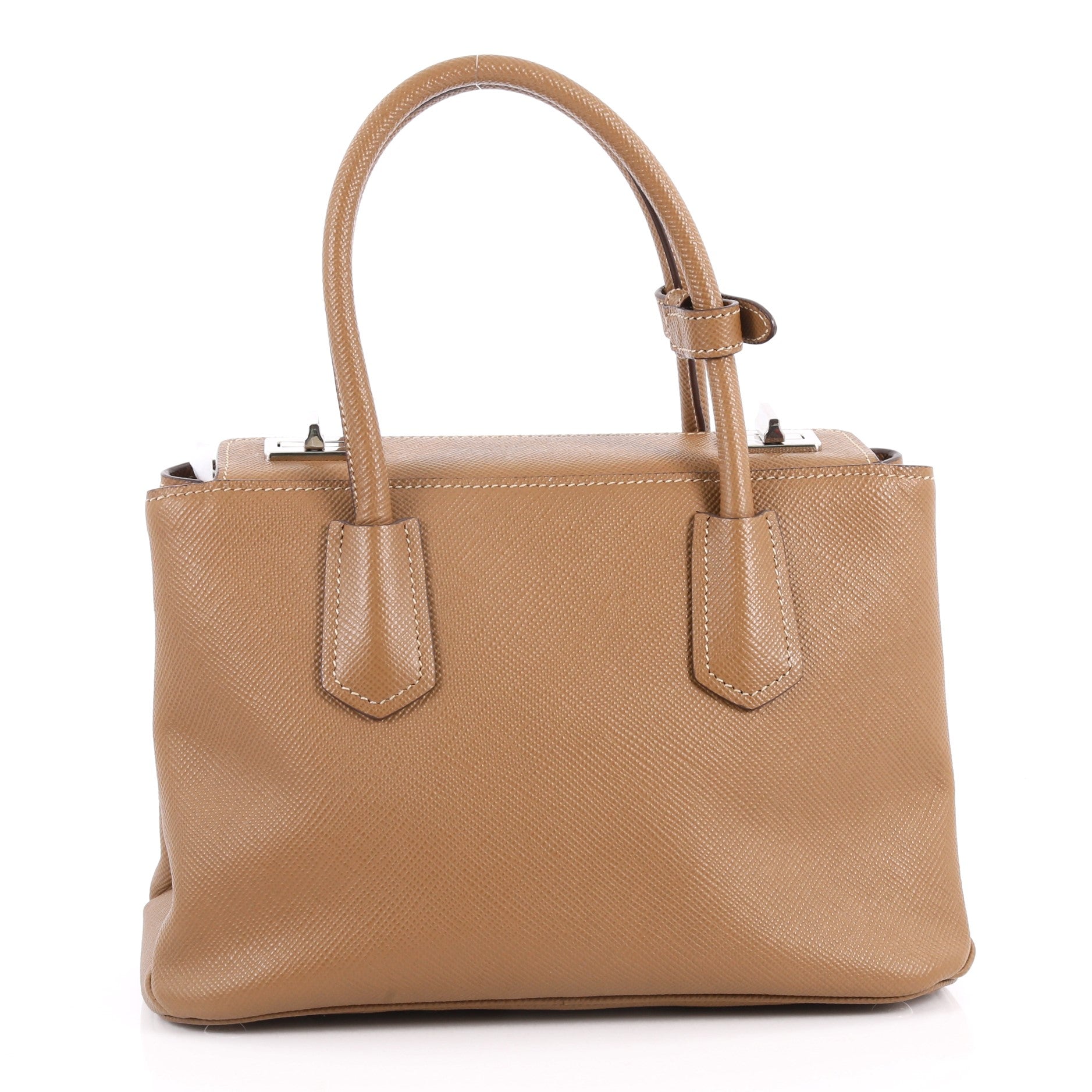 Turnlock Twin Tote Saffiano Leather Mini