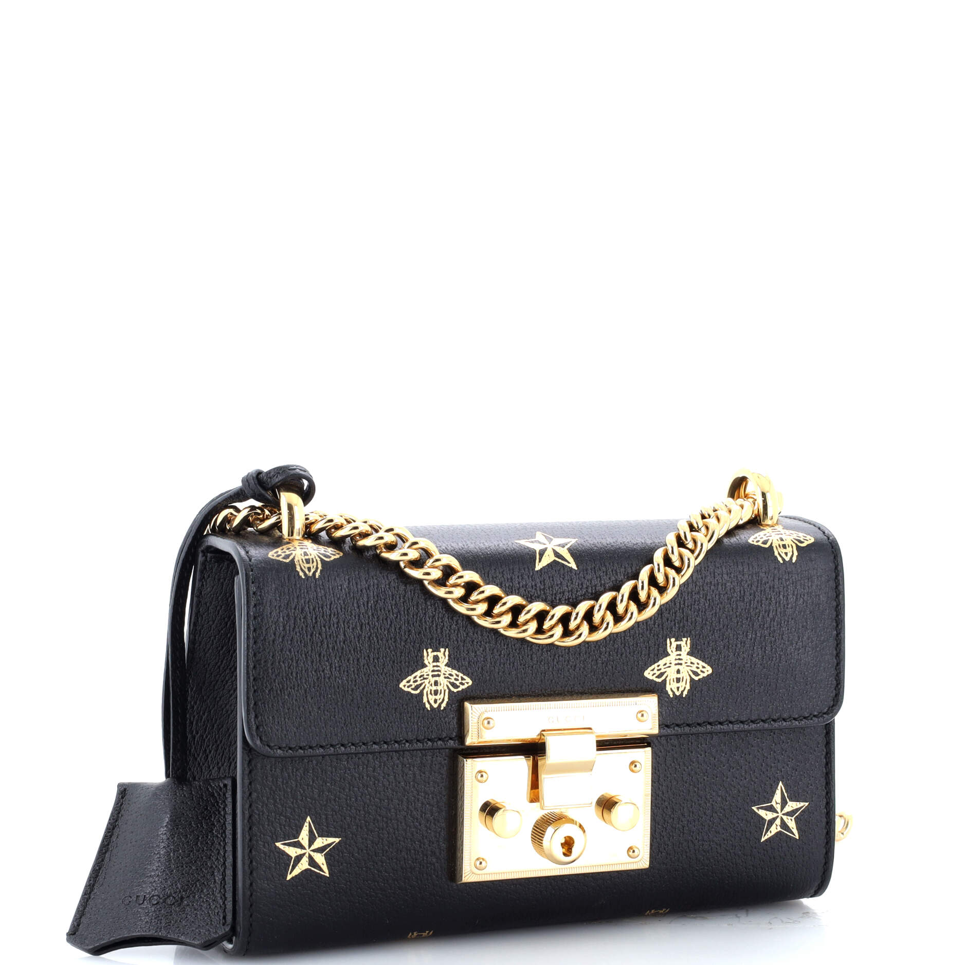 Padlock Shoulder Bag Printed Leather Small