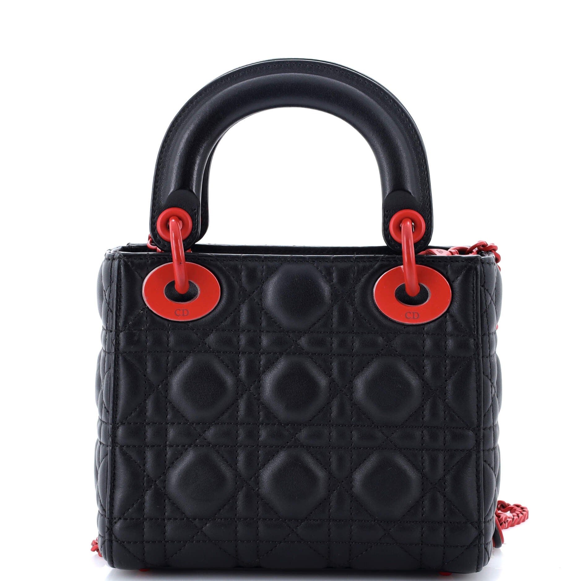 Tulle Heart Lady Dior Bag Cannage Quilt Calfskin Mini