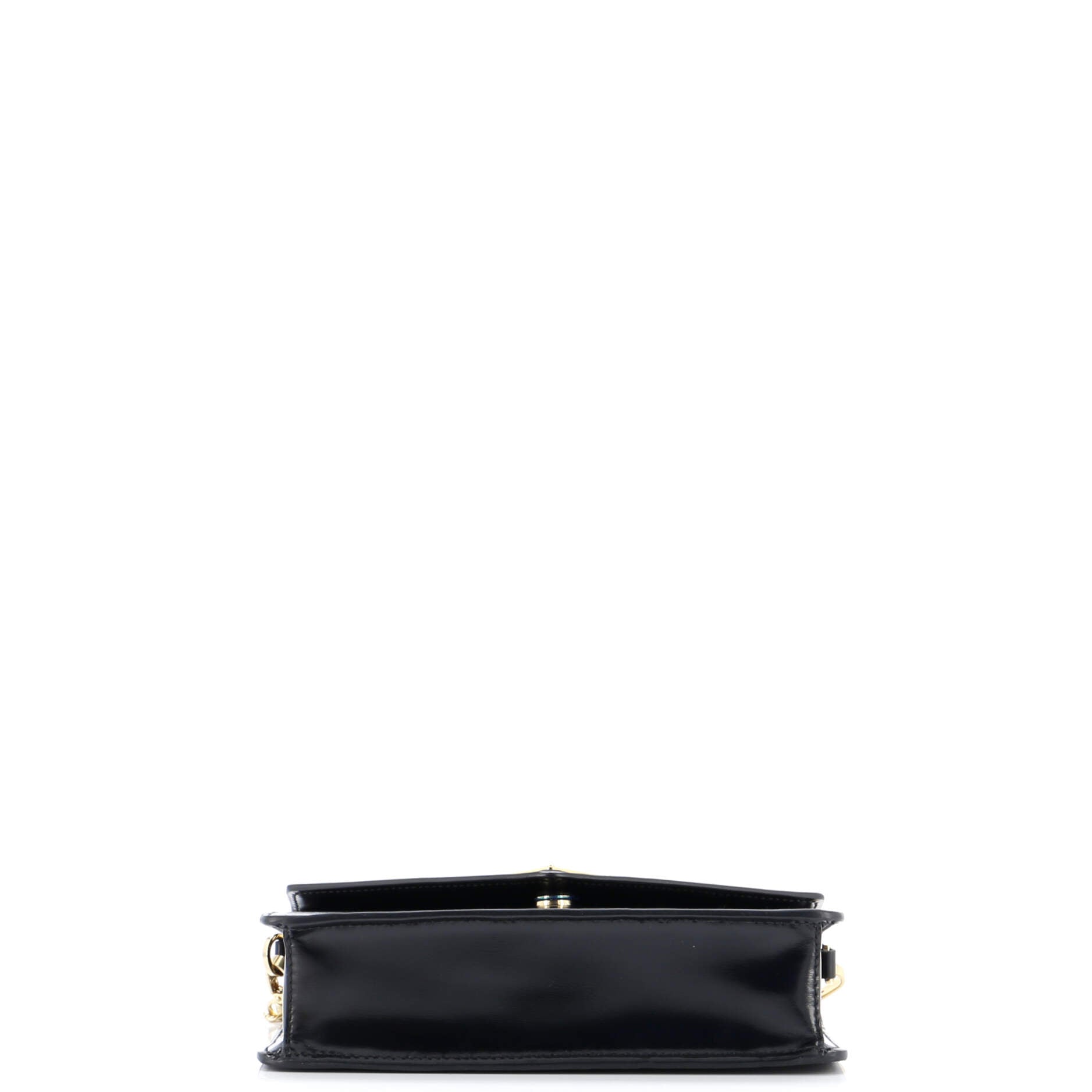 Triangle Logo Envelope Chain Crossbody Bag Leather