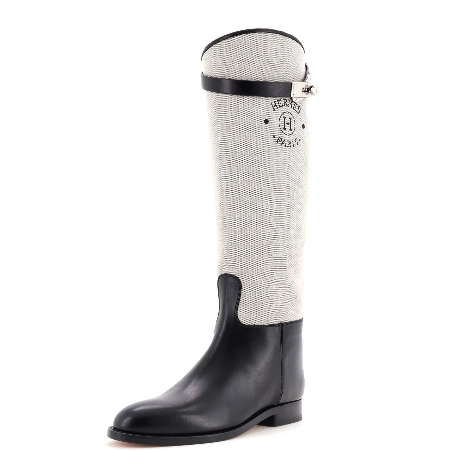 Women's Jumping Boots Printed Toile and Leather