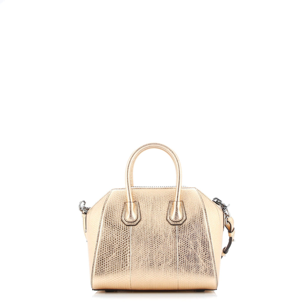 Antigona Bag Snakeskin Embossed Leather Mini