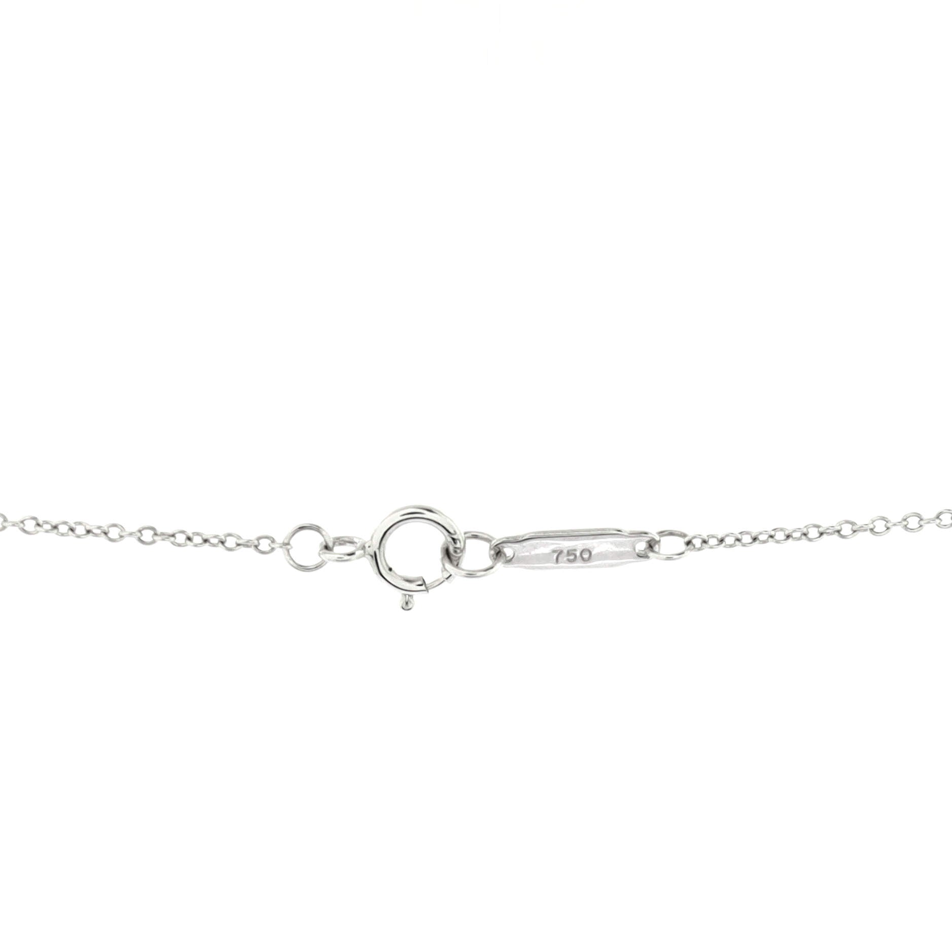 Metro Three-Row Circle Pendant Necklace 18K White Gold and Diamonds