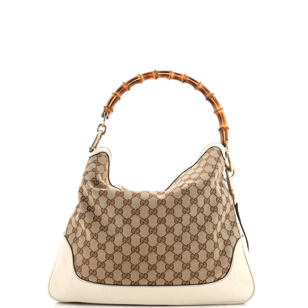 Diana Bamboo Shoulder Bag GG Canvas Medium