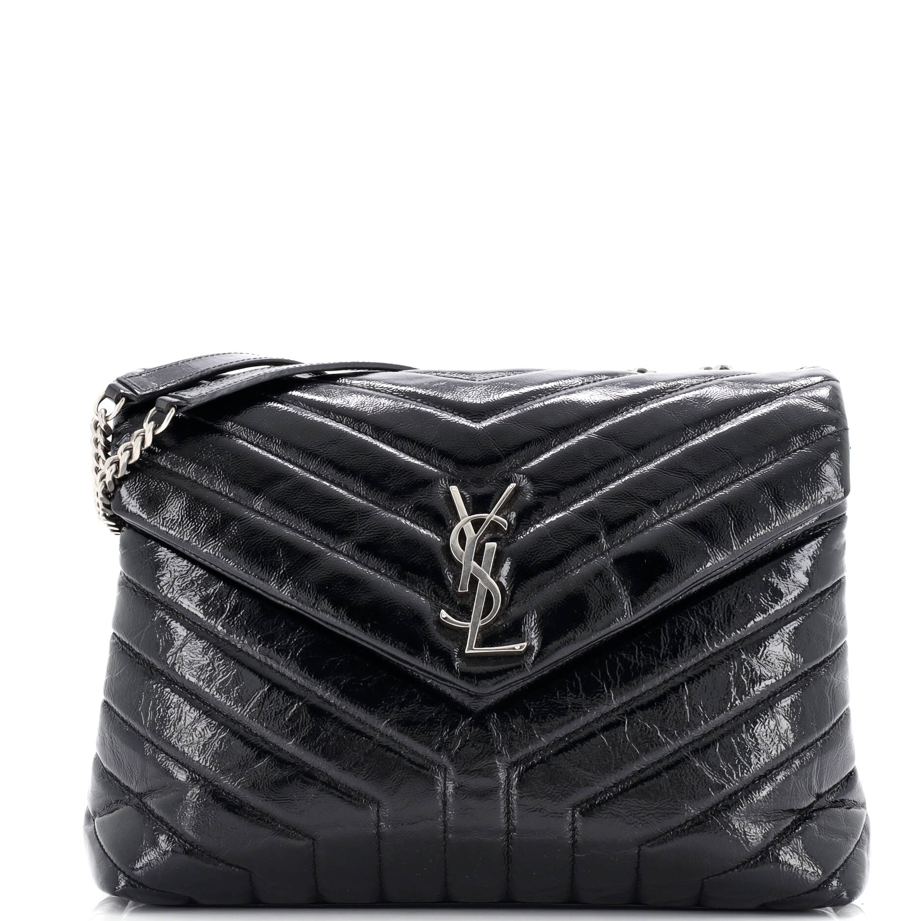 Loulou Shoulder Bag Matelasse Chevron Leather Medium