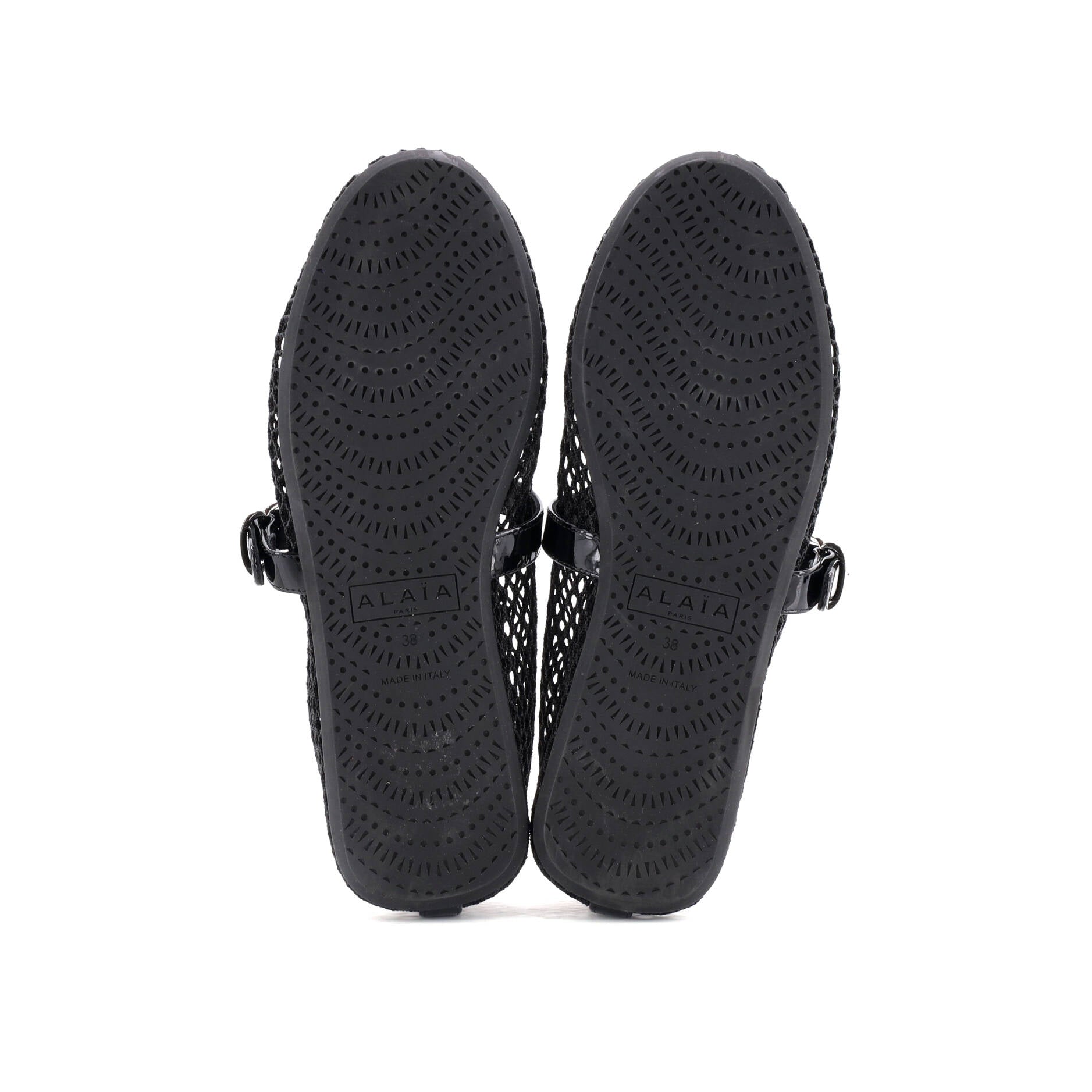 Women's Buckle Ballerina Flats Patent with Mesh