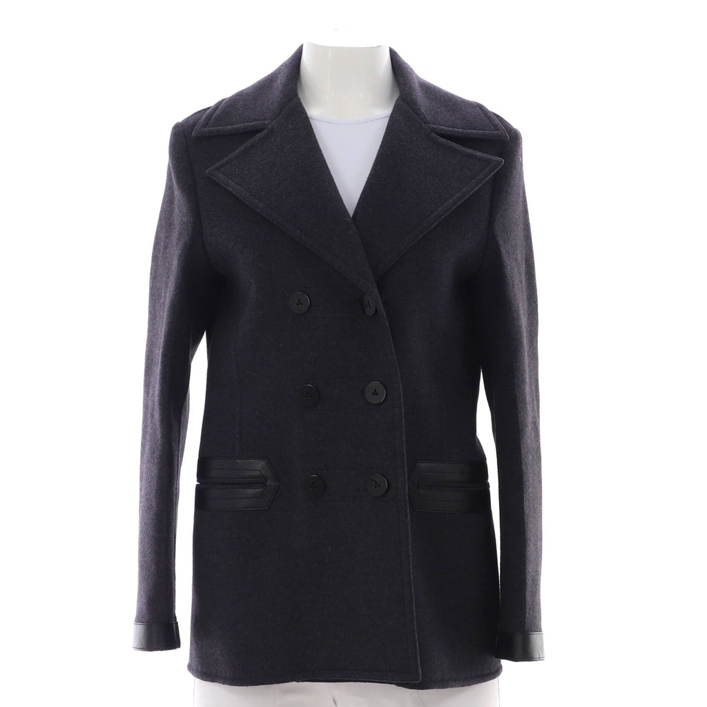 Women's Double Breasted Coat Wool and Silk Blend