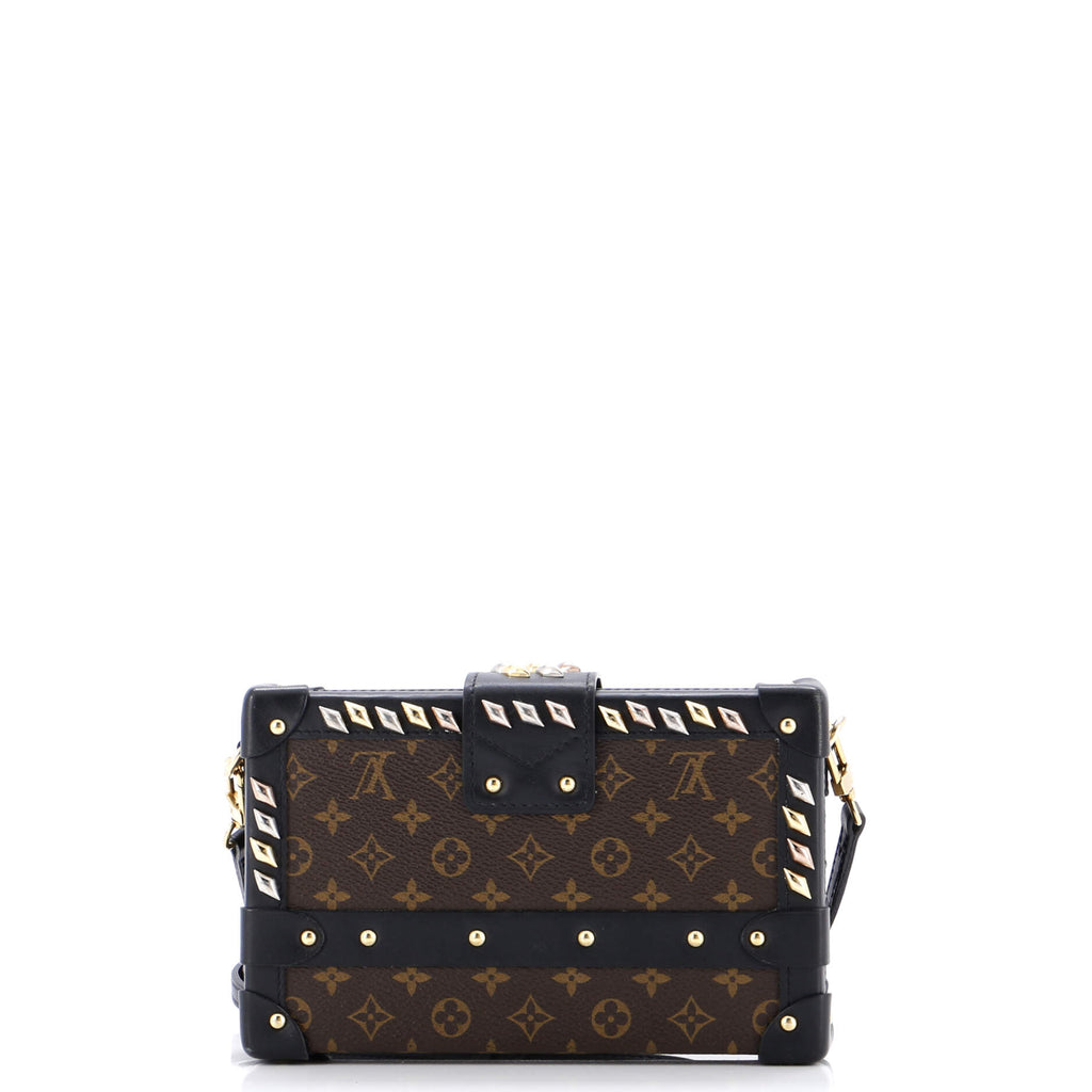 Petite Malle Handbag Studded Monogram Canvas