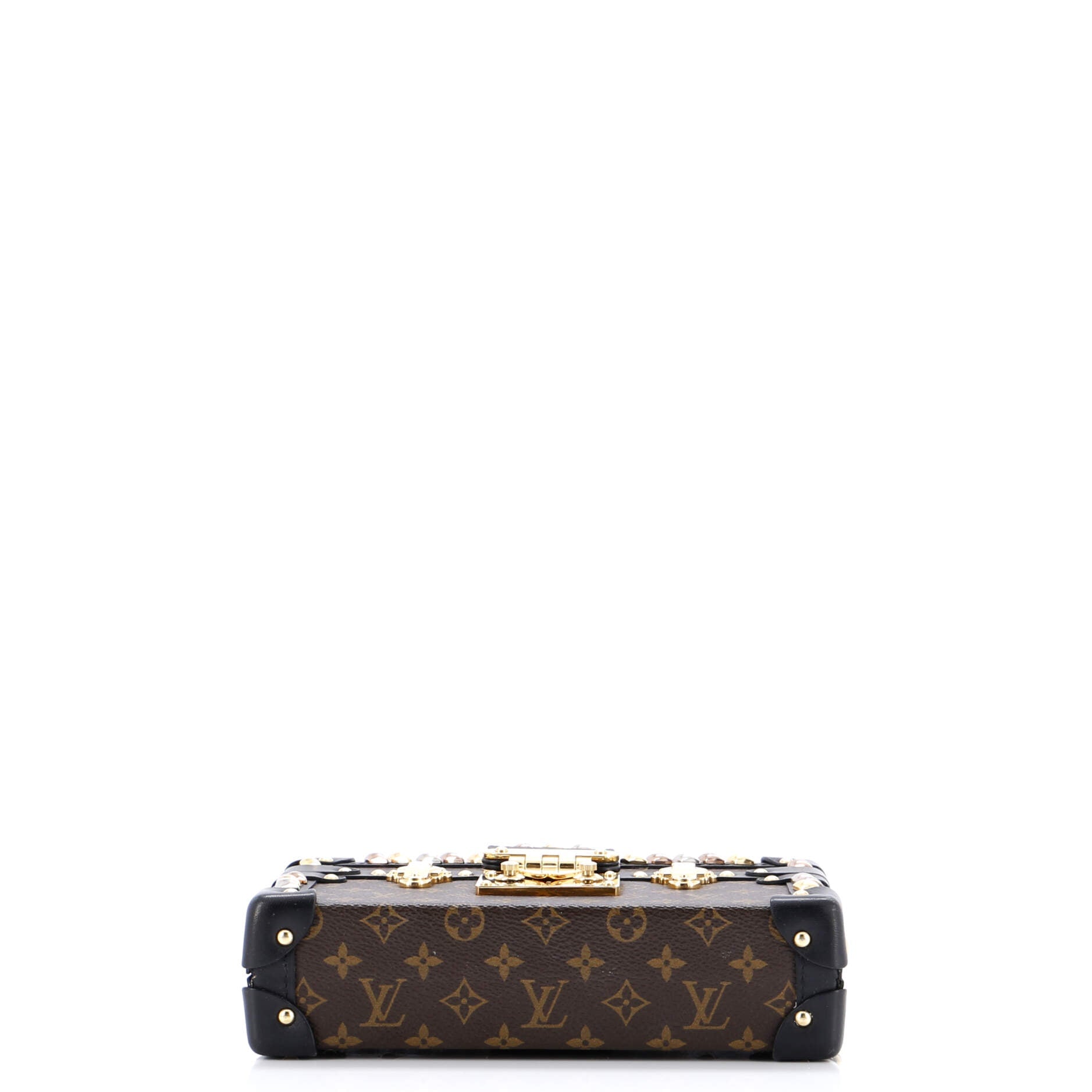 Petite Malle Handbag Studded Monogram Canvas