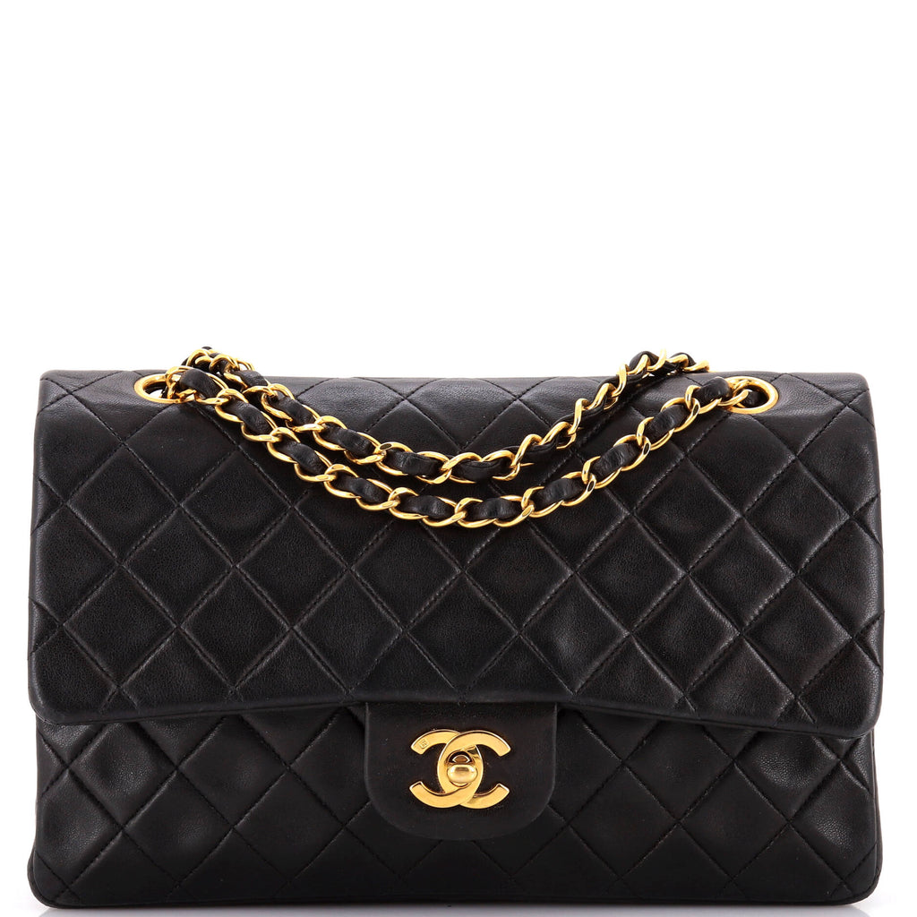Vintage Classic Double Flap Bag Quilted Lambskin Medium