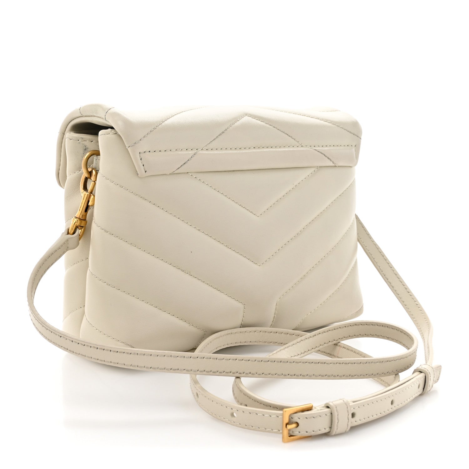 Calfskin Y Quilted Monogram Toy Loulou Crossbody Bag Crema Soft