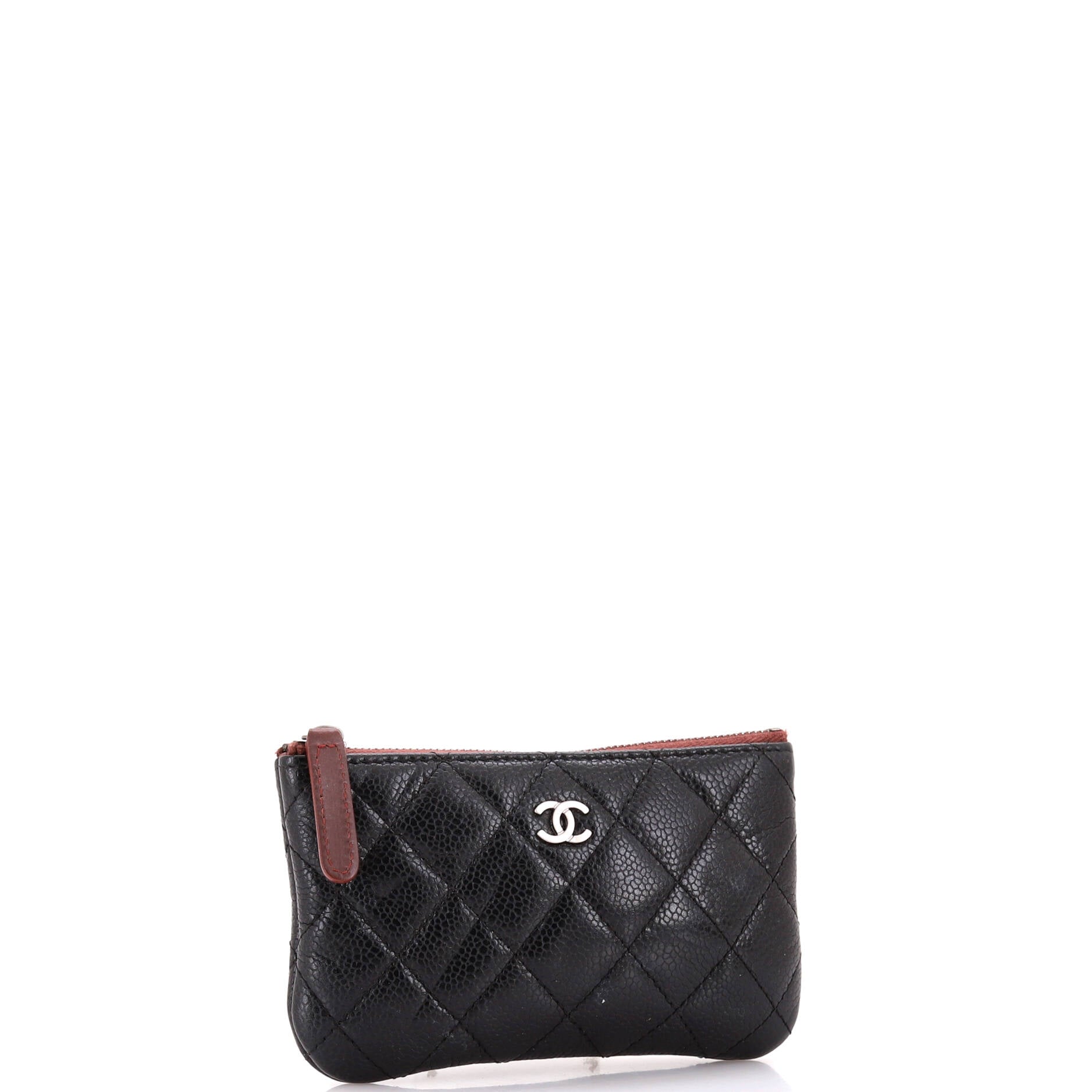 Classic O Case Pouch Quilted Caviar Mini