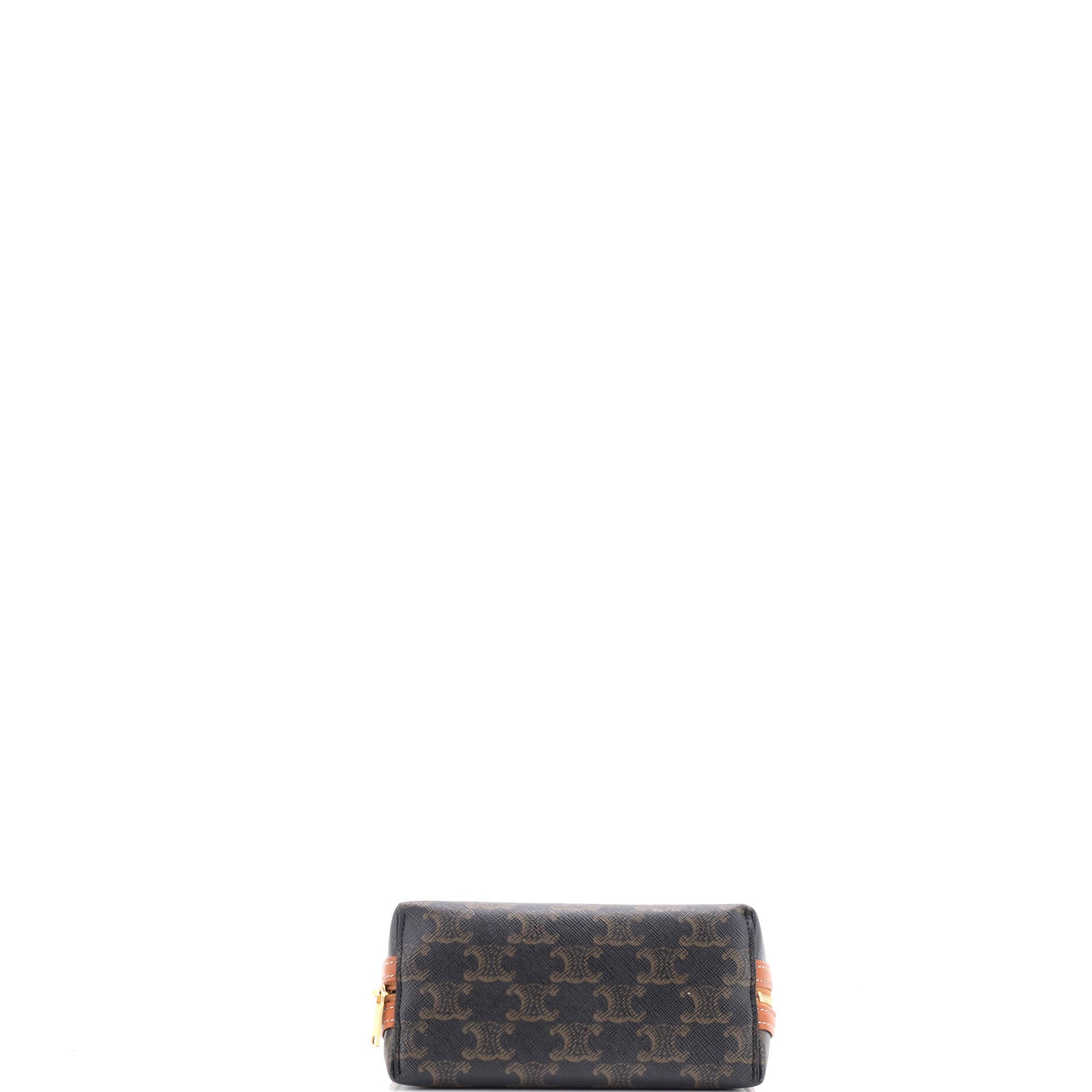 Zip Around Chain Clutch Triomphe Coated Canvas