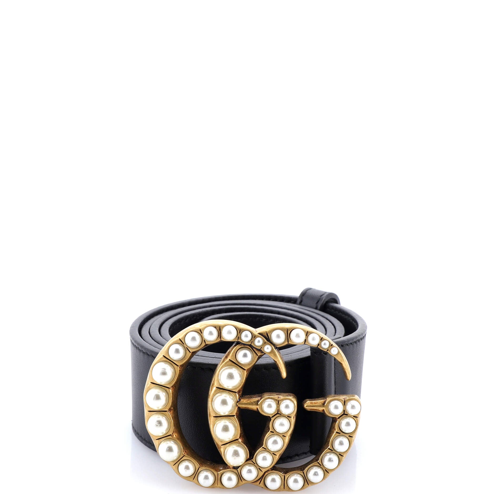 Pearly GG Marmont Belt Leather Wide 100