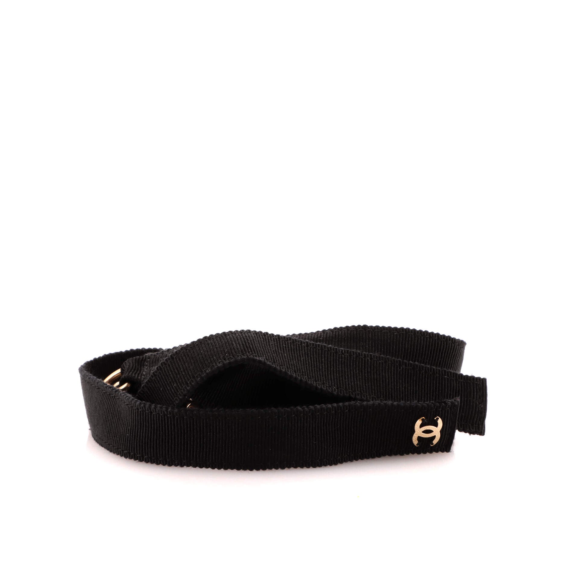 CC Bow Chain Belt Metal and Grosgrain 75