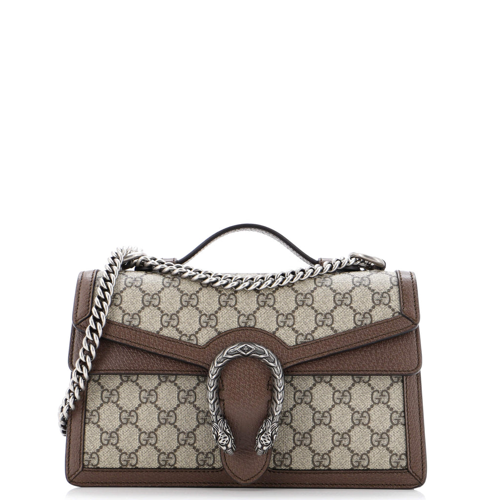 Dionysus Top Handle Chain Bag GG Coated Canvas Small