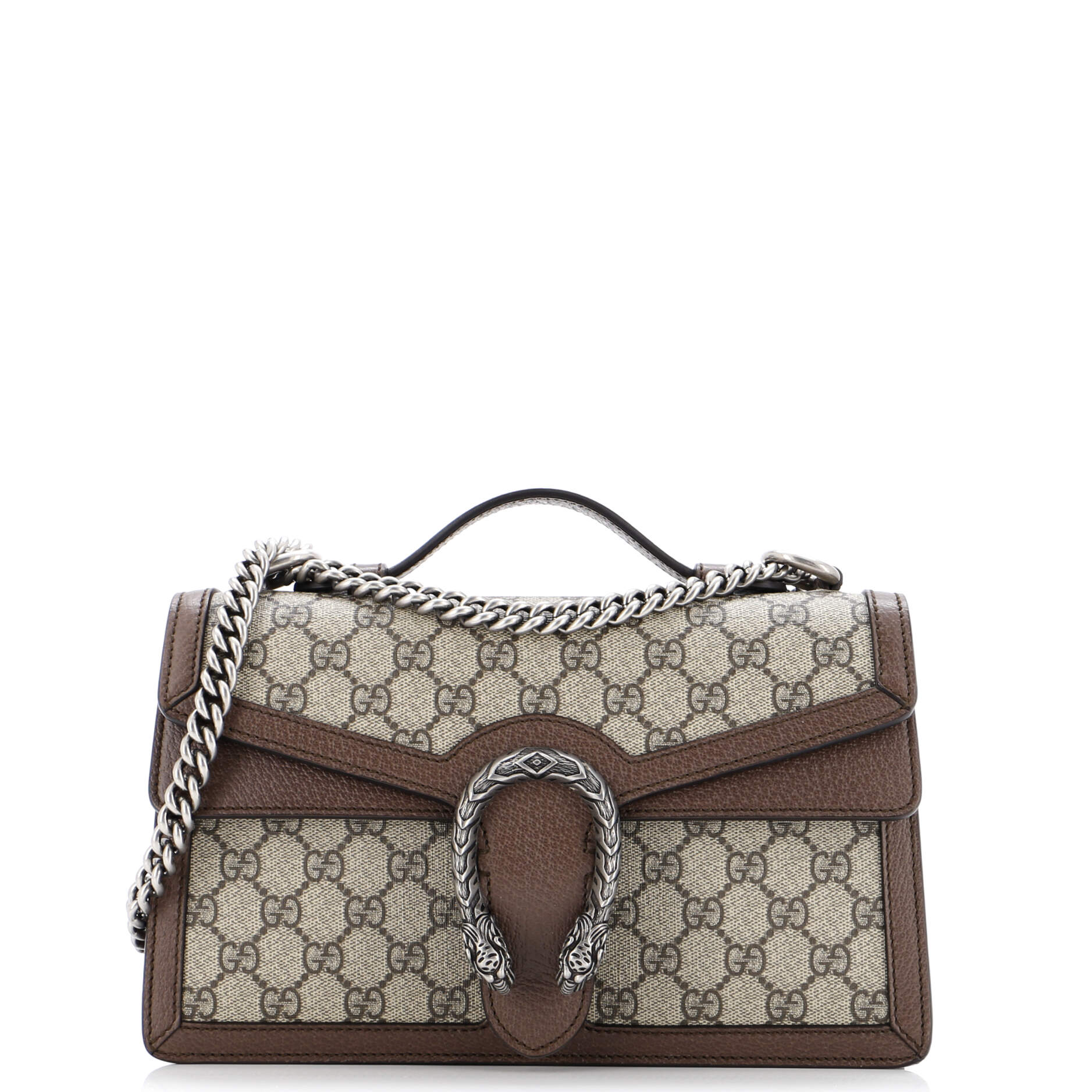 Dionysus Top Handle Chain Bag GG Coated Canvas Small