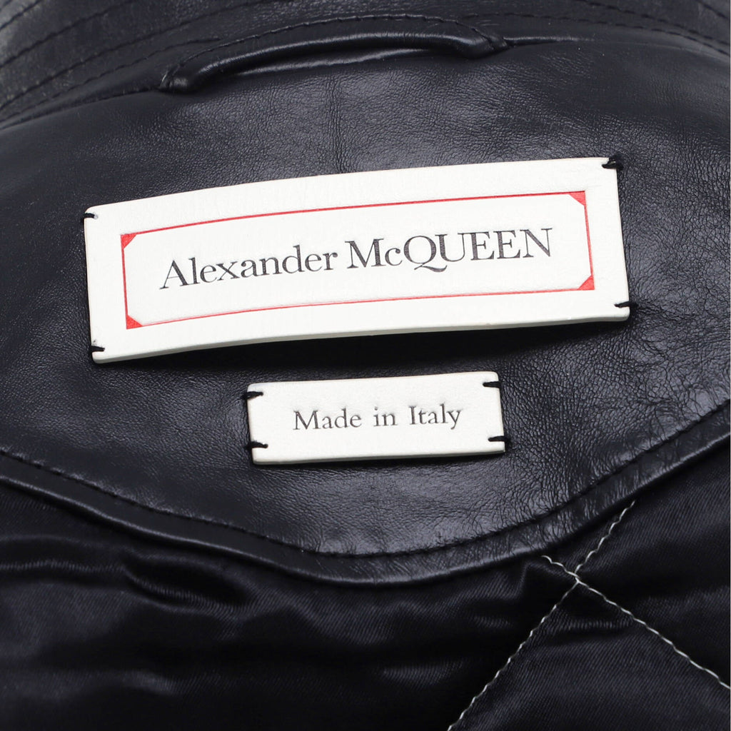 Men's Biker Jacket Quilted Leather